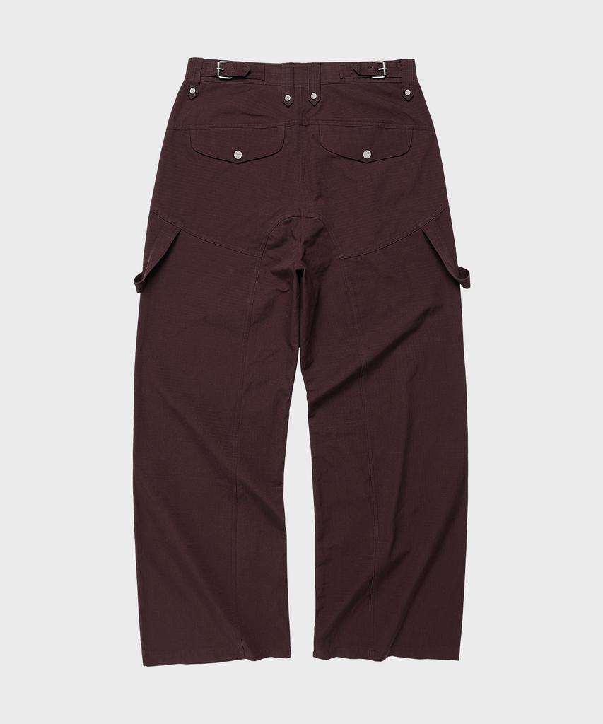 THEVINYLHOUSE Open Double Knee Pants Burgundy