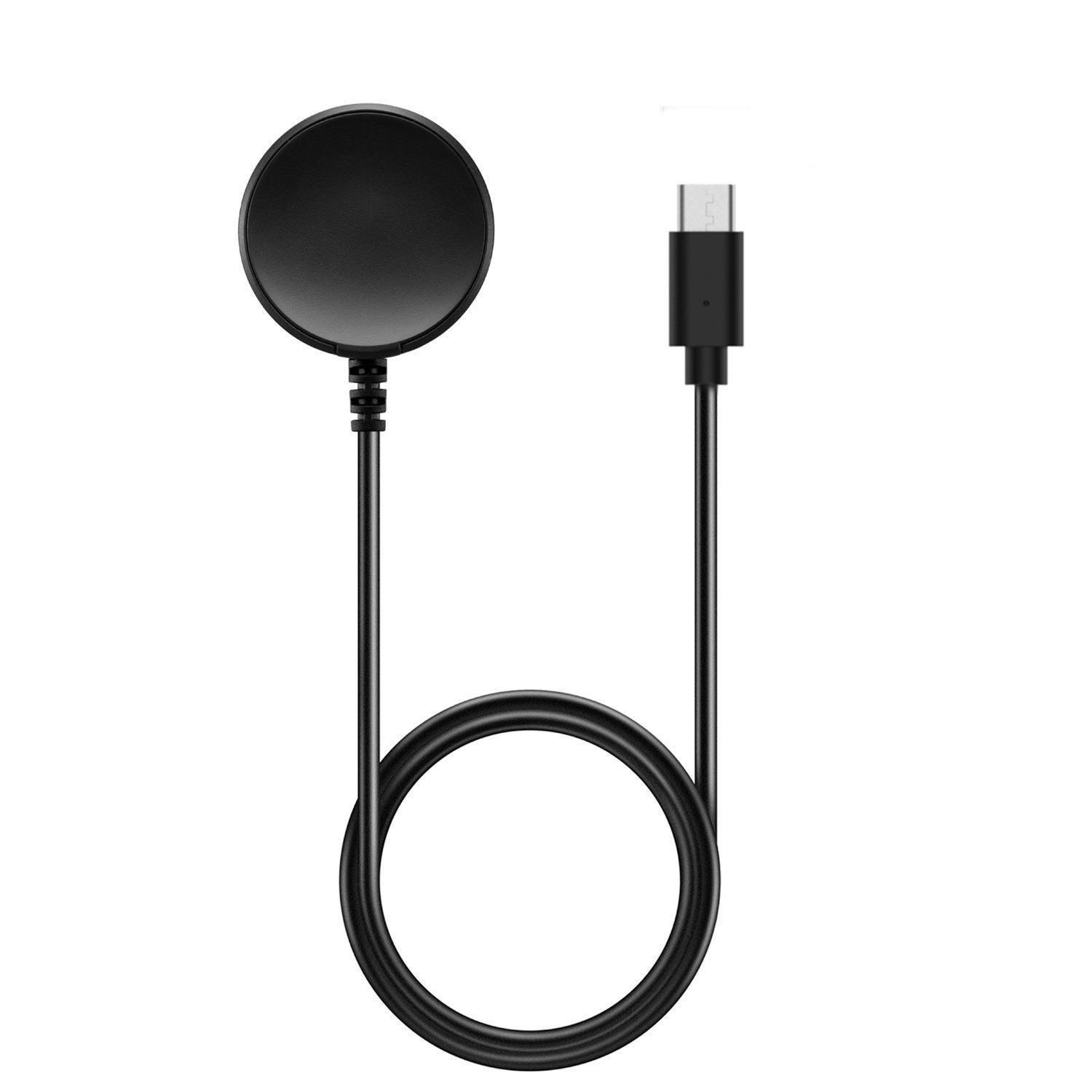 USB-C Magnetic Watch Charging Cable for Samsung Galaxy Watch 8/7/6/5/4/3/Active 2 Portable 1M Charger Dock чёрный