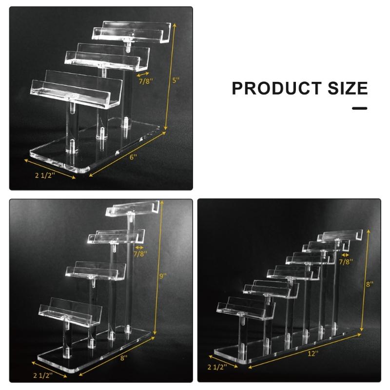 Transparente Acryl-Brillenaufbewahrungslösung, 3/4/6 Etagen Präsentationsständer Sonnenbrillenhalter für mehrere Brillen