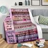 To My Wife Love Blanket Soft Warm Throw Blanket Nap Blanket For Couch Sofa Office Bed Camping Travel Multipurpose Gift Blanket For All Season