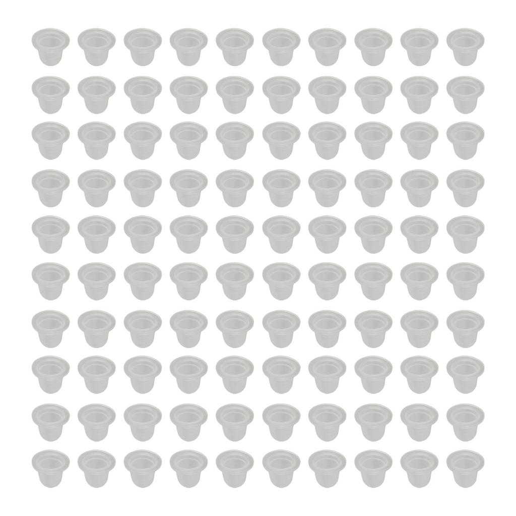 100pcs Tattoo Ink Cups Disposable Silicone Tattoo Pigment Cups Transparent Ink Holders M