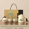 Portable Travel Tea Set: Quick-Brew Pot with Four Cups, New Style for Young People On the Go