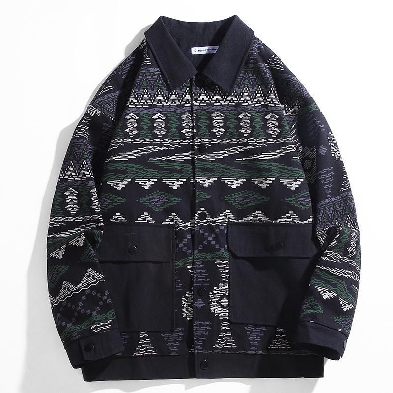 Modna męska jesienna kurtka dżinsowa patchworkowa - Dostępne rozmiary plus