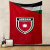 Jordan Flag Red White Green Star Shield Logo Patterned Tapestry for Bedroom and Living Room Home Decor