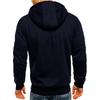 Herren Übergangsjacke in Übergröße, einfarbig, für Frühling und Herbst, Sport-Fitness-Hoodie, modische Freizeitjacke mit Reißverschluss und Taschen
