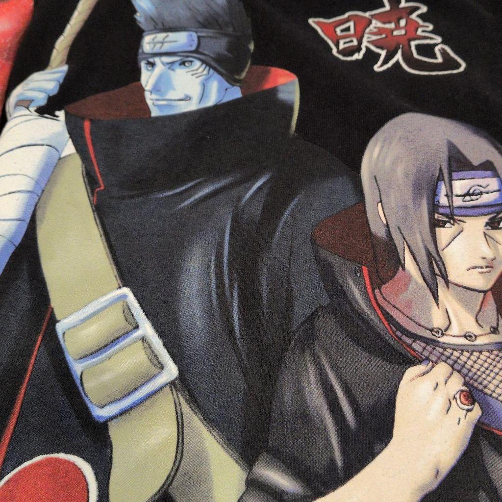 [USED] Excellent Condition 2002 Official Naruto T-shirt Featuring Itachi and Kisame, Size L