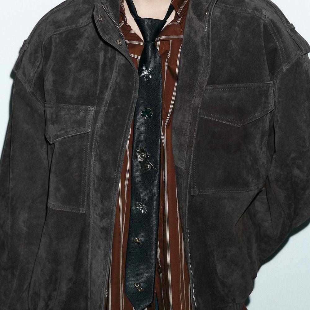 Insect Flower Tie Korean Decoration Shirt Tie Clothing Decoration Rhinestone Necktie Daily