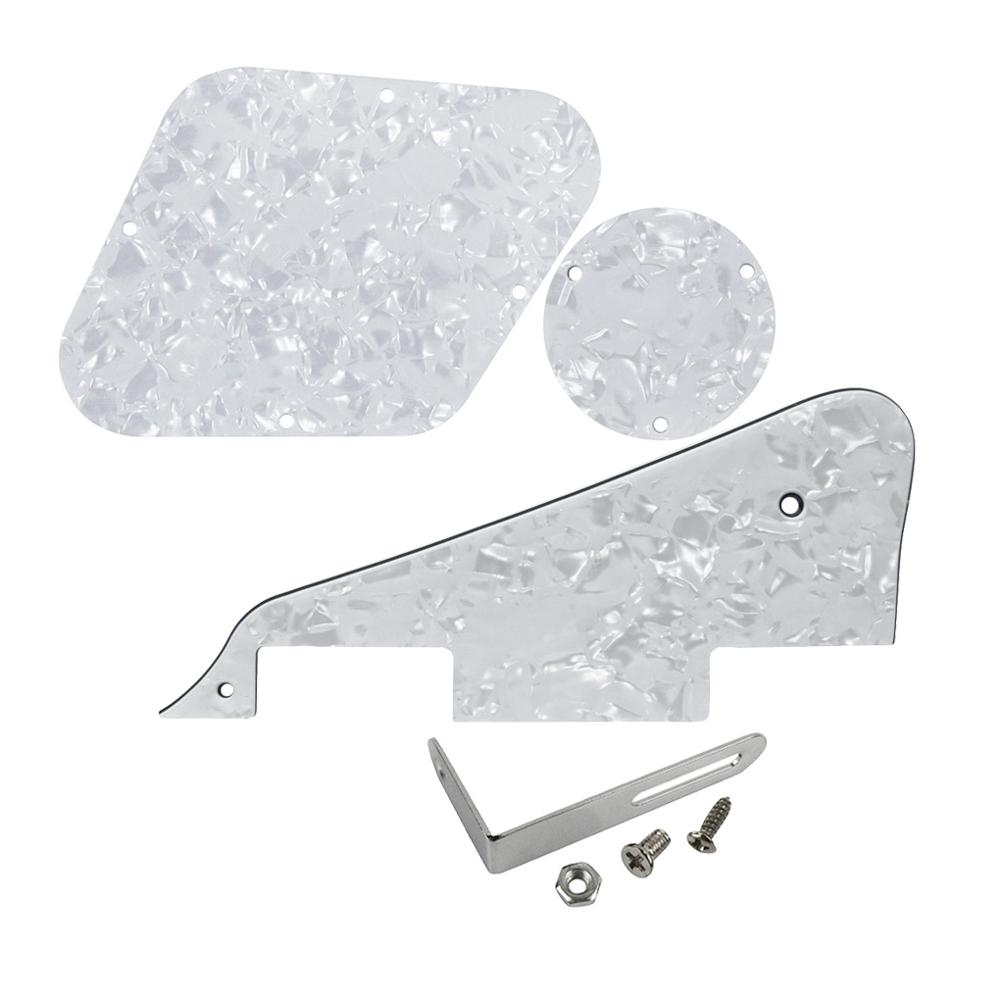 FLEOR Set LP Gitarren-Schlagbrett Kratzschutz & Regler-/Schalter-Hohlraumabdeckung & Halterung für LP Gitarrenteile