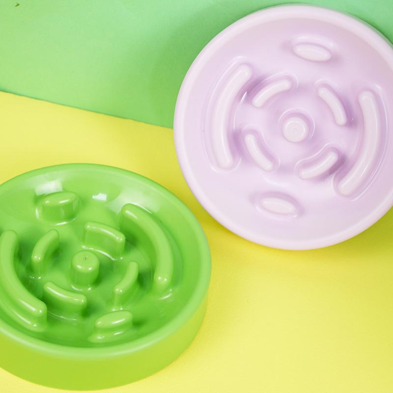 Miska pro pomalé krmení pro domácí mazlíčky, populární miska pro pomalé krmení proti dušení, univerzální miska pro kočky a psy, kulatá miska pro pomalé krmení pro psy proti převrhnutí