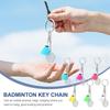 6-Piece Set Badminton Charms Keychains Colorful Sports Accessories Gift