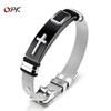 Titanium Stalen Mesh Armband Kruis Mannen