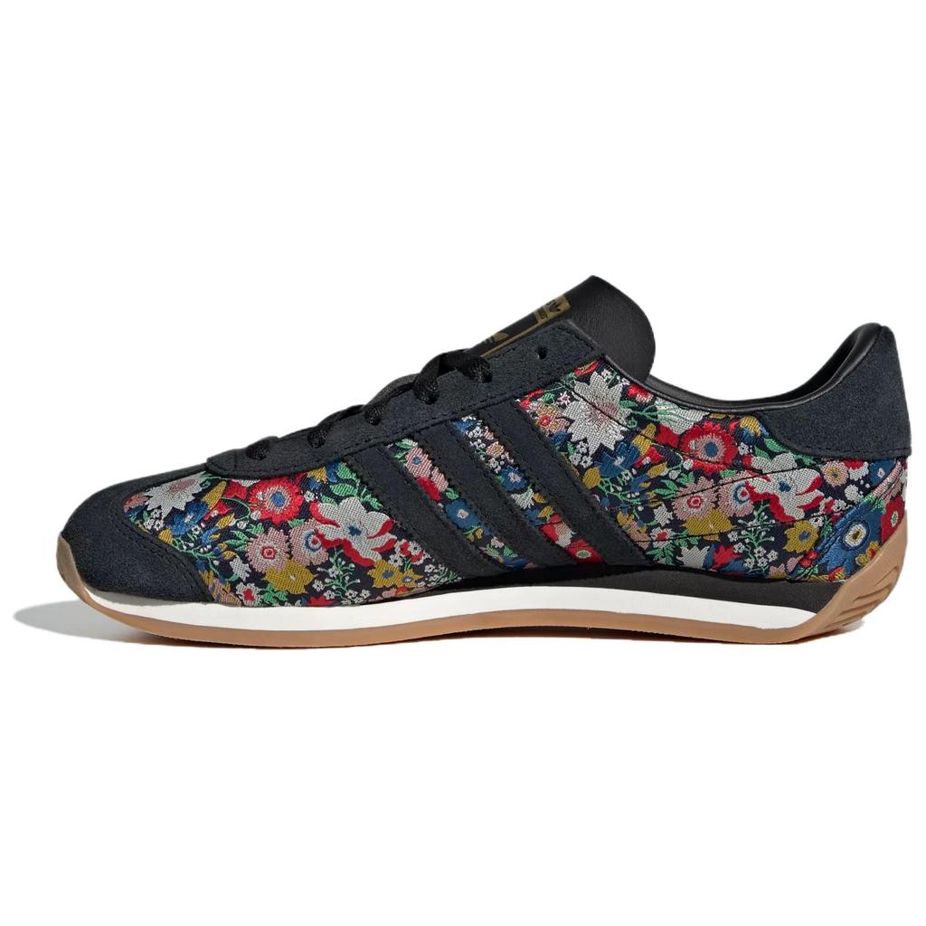 Adidas Liberty London x  Country OG Floral Embroidery Women Sneakers Blue Aurora-Ink Gum JI2575