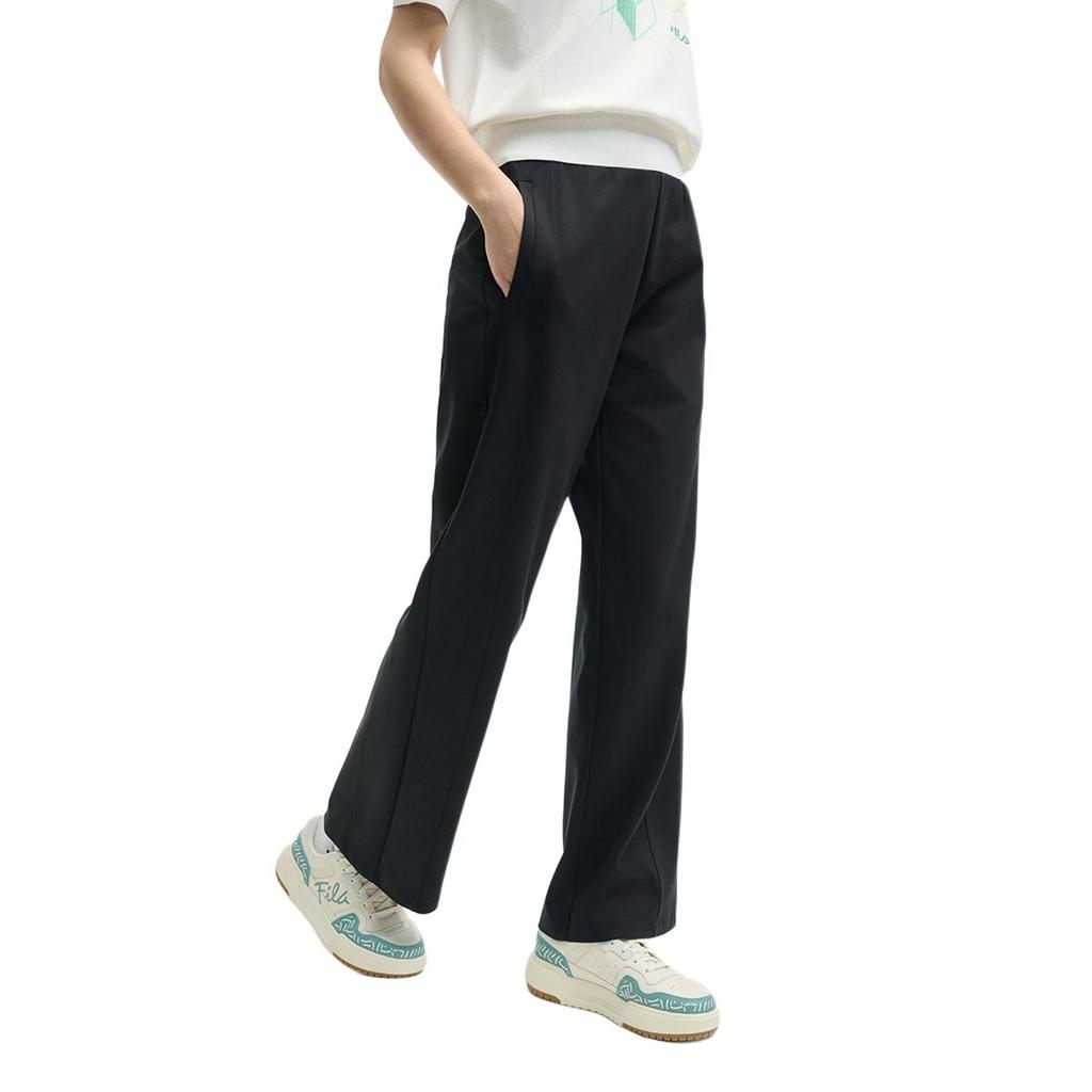 Fila Heritage Series Comfortable Soft Skin-Friendly Lace-Up Casual Pants Women Bottoms Black F11W528606F-BK