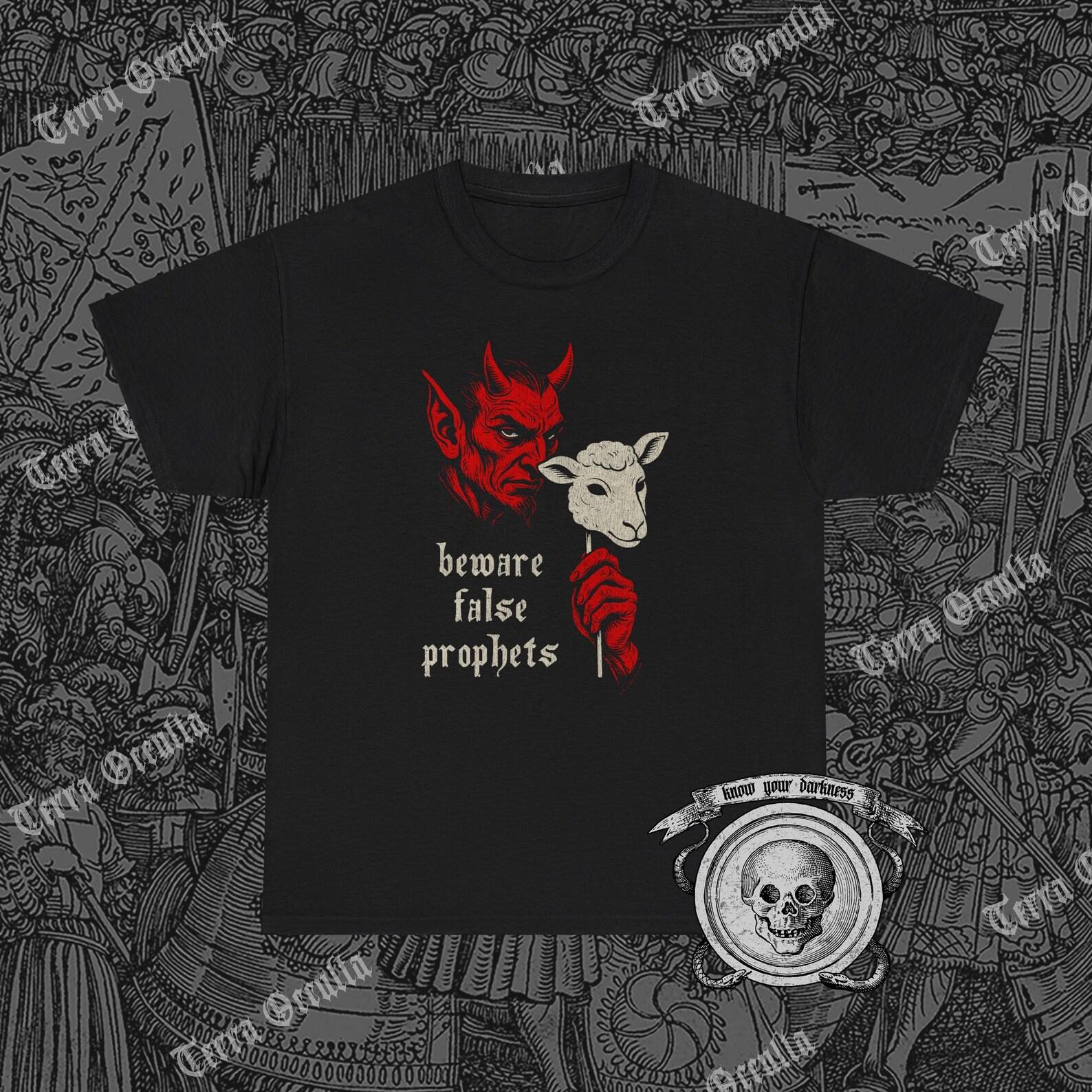 Beware False Prophets Shirt, Wolf in Sheep s Clothing, Devil in Disguise 2XL