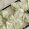 Mori-Style Floral Lace Square Scarf Hair Tie for Spring/Summer