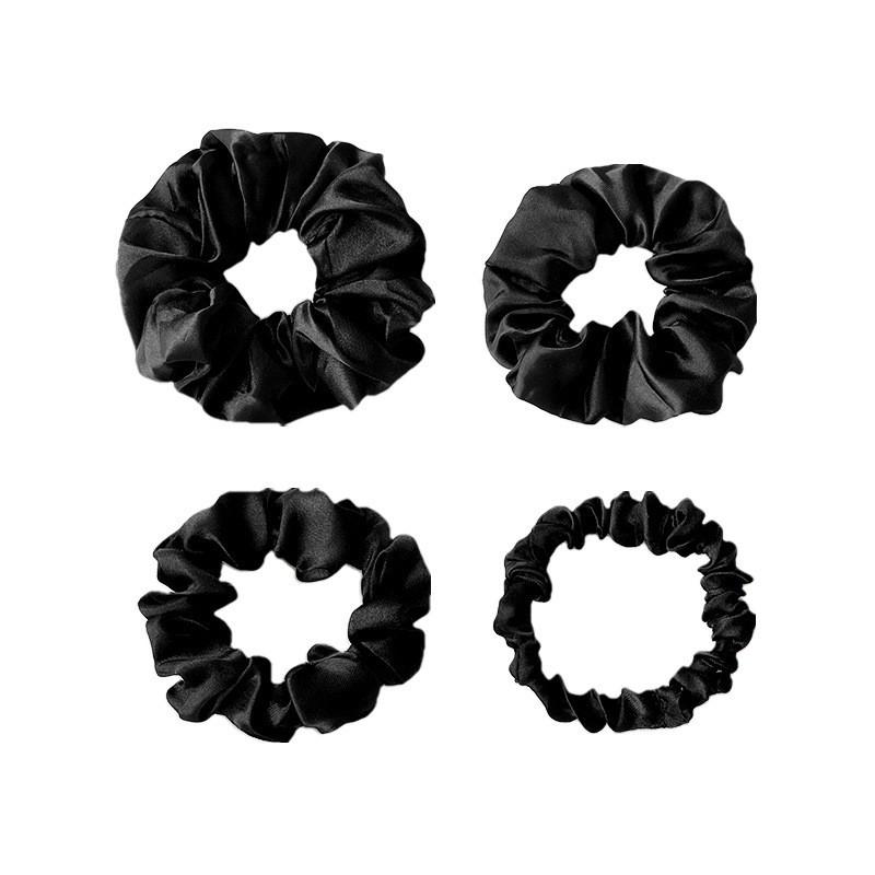 Fashion Solid Color Satin Hair Scrunchies Elastic Hair Bands