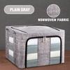 Large Storage Bags Clothes Organization for Closet Foldable Blanket Storage with Handle Storage Containers with Window Zipper Steel Frame