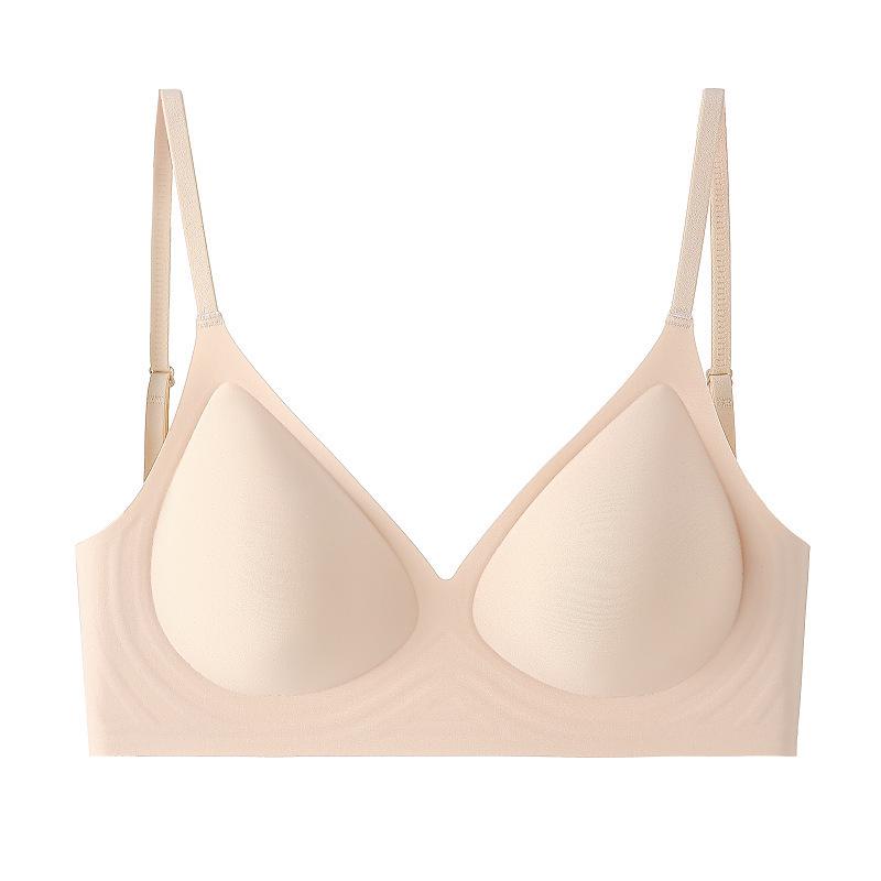 Seamless Sexy Jelly Support Bra - Wire-Free, Large, Cross-Back Design