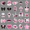 50 3D Black Pink Graffiti Ins Feng Xiaoqing Freshman Account Guka Manual Account DIY Mobile Phone Case Suitcase Stickers Waterproof