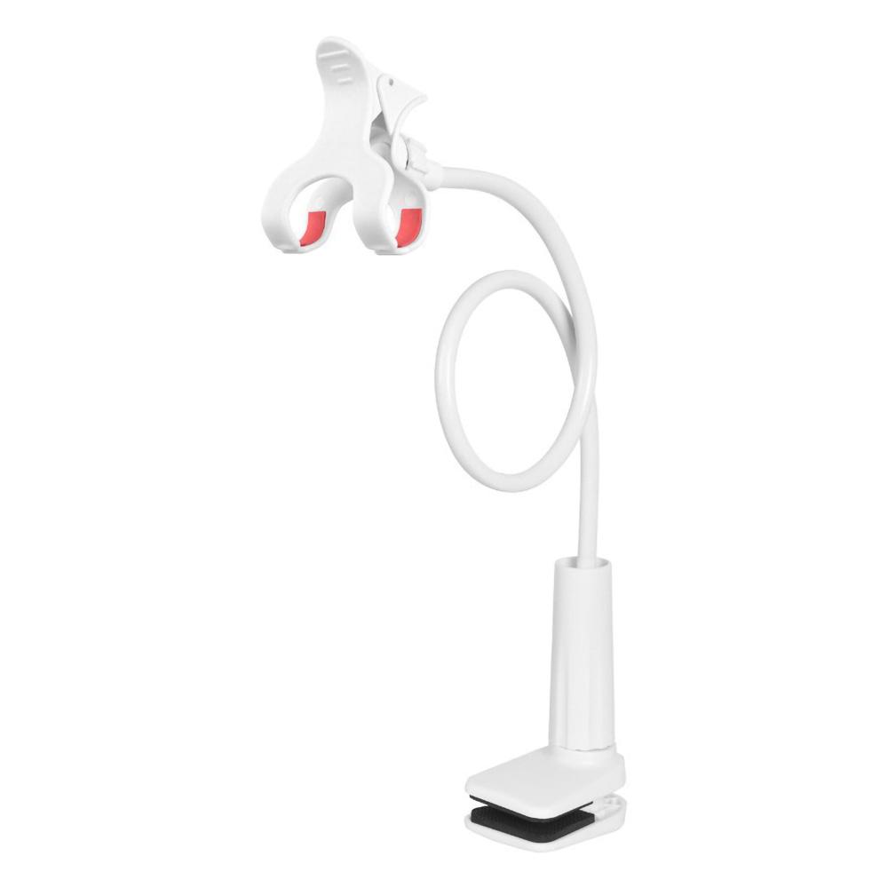 

Adjustable Clip Phone Holder Stand Portable Flexible Lazy Bed Desktop Bracket Desk Mount Stand Base For iPhone 16 Samsung Huawei білий