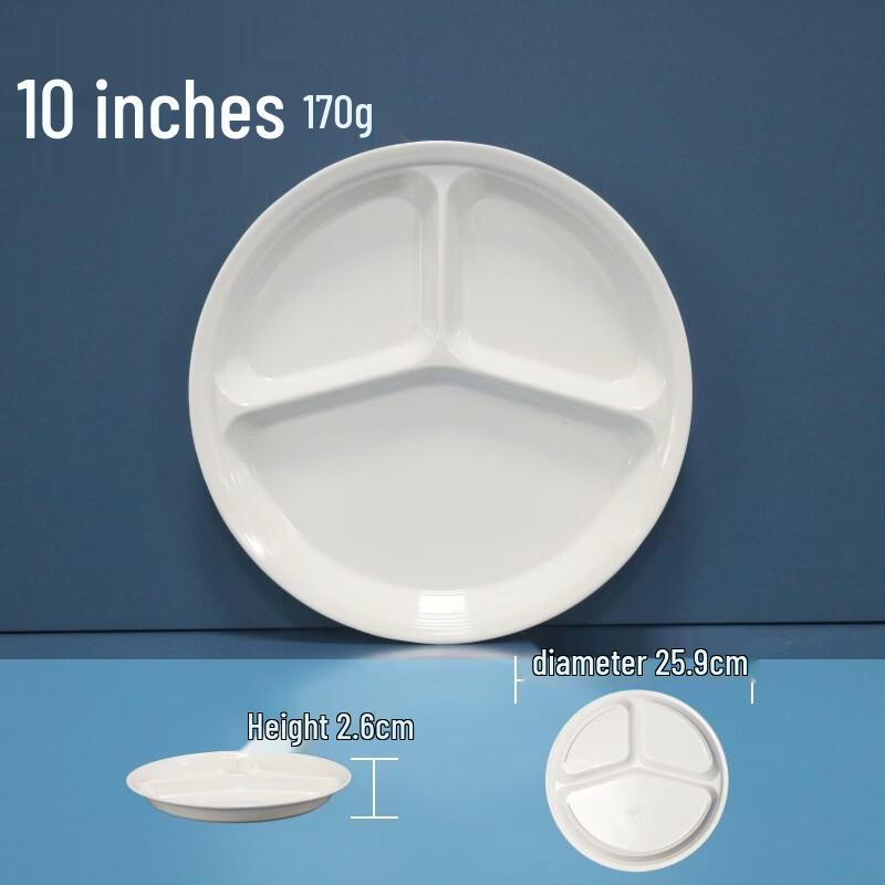 

ZISIZ Melamine 3-Compartment Divided Tray Set