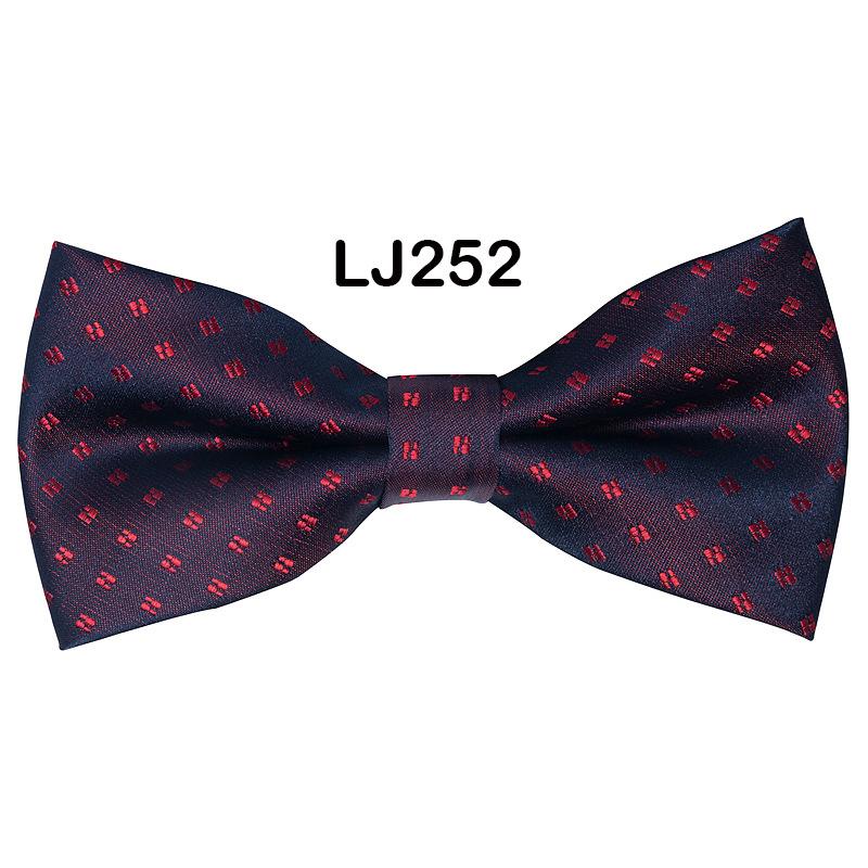 New Men'S Bow Business Wedding Party Bow Tie Solid Color Stripe Men'S Wedding