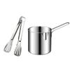 1 Set Fryer Multifunctional Mini Pot Good Heat Conductivity Stainless Steel Oil-saving Home Fryer Cooking Utensils