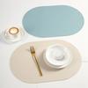 Solid Color Leather Placemat Heat High Temperature Resistance Household Dining Table Insulation Pad Waterproof Anti Slip Mat