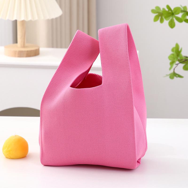2025 Damen Koreanische Süßigkeitenfarbe Gestrickte Tragetasche - Vielseitige Unifarbene Handtasche