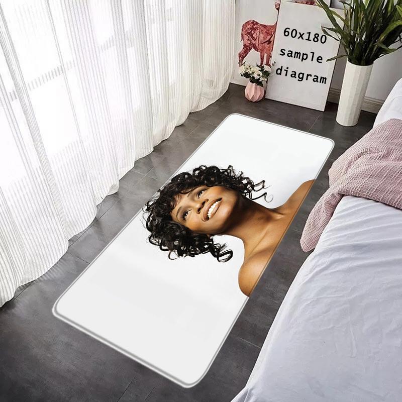 Foot Rug Welcome Floor Mat for Entryway Whitney Houston Bathroom Hallway Carpet Kitchen Water Adsorbed Rugs Fluffy Home Decor