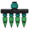 DN20 DN25 FNPT 4 Way Garden Hose Faucet Splitter with 1/4in Quick Connector Irrigation Fitting