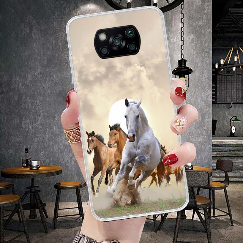 Horse Great Beauty Galloping Soft Phone Case For Xiaomi Redmi 15C 15 13C 13 Poco X5 X6 X7 F7 Ultra M7 12C 12 10 10C 9C 9A 9T 9 F