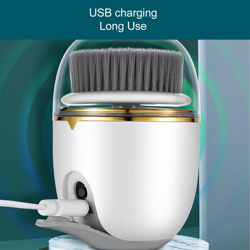 Electric Cleanser IPX5 Waterproof Electric Facial Cleansing Brush with Daily Cleaning Head Makeup Remover Cleaning Head