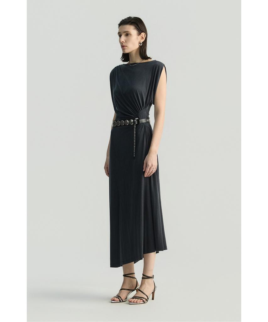 IROWOMEN Keallee Drape Soft Jersey Dress Iodam26110Bkx