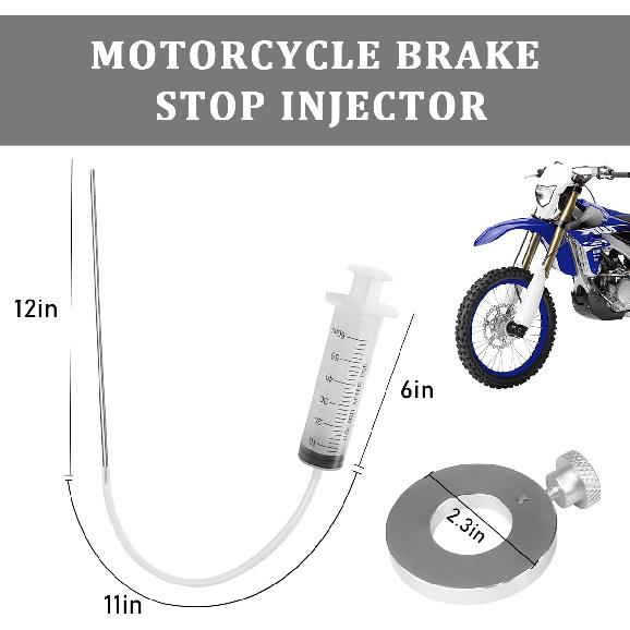 Motorcycle Fork Oil Level Tool, 60ml Fork Syringe Oil Tool Kit with Adjustable Ring, Accurate Fork Suspension Oil Level Adjuster, Fork Oil Level