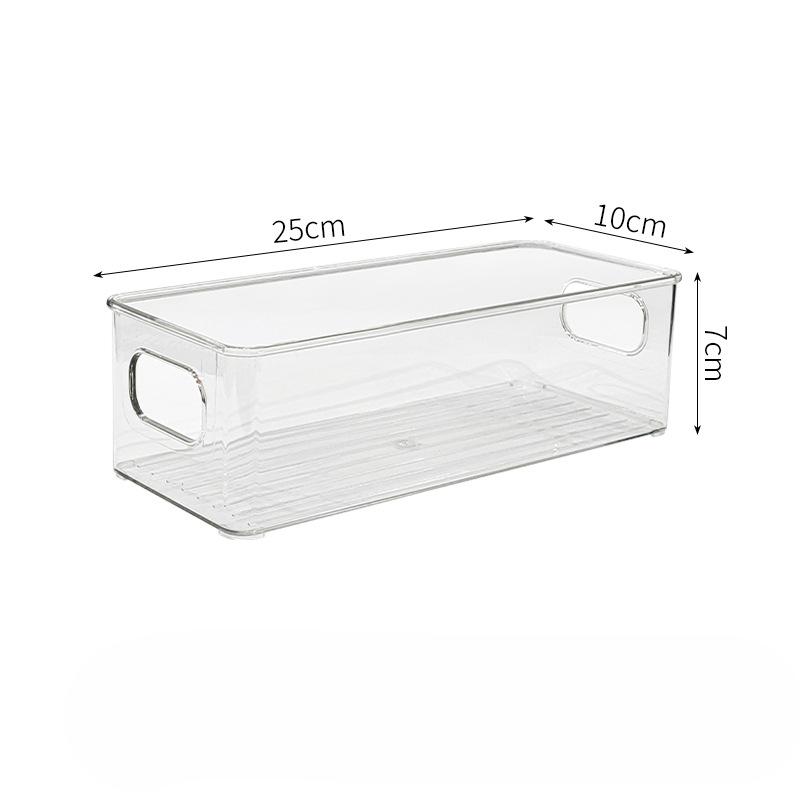 Акриловая настольная коробка для хранения закусок прозрачная коробка для хранения книг косметики кухонный ящик для хранения холодильника small 25107cm прозрачный 666₽