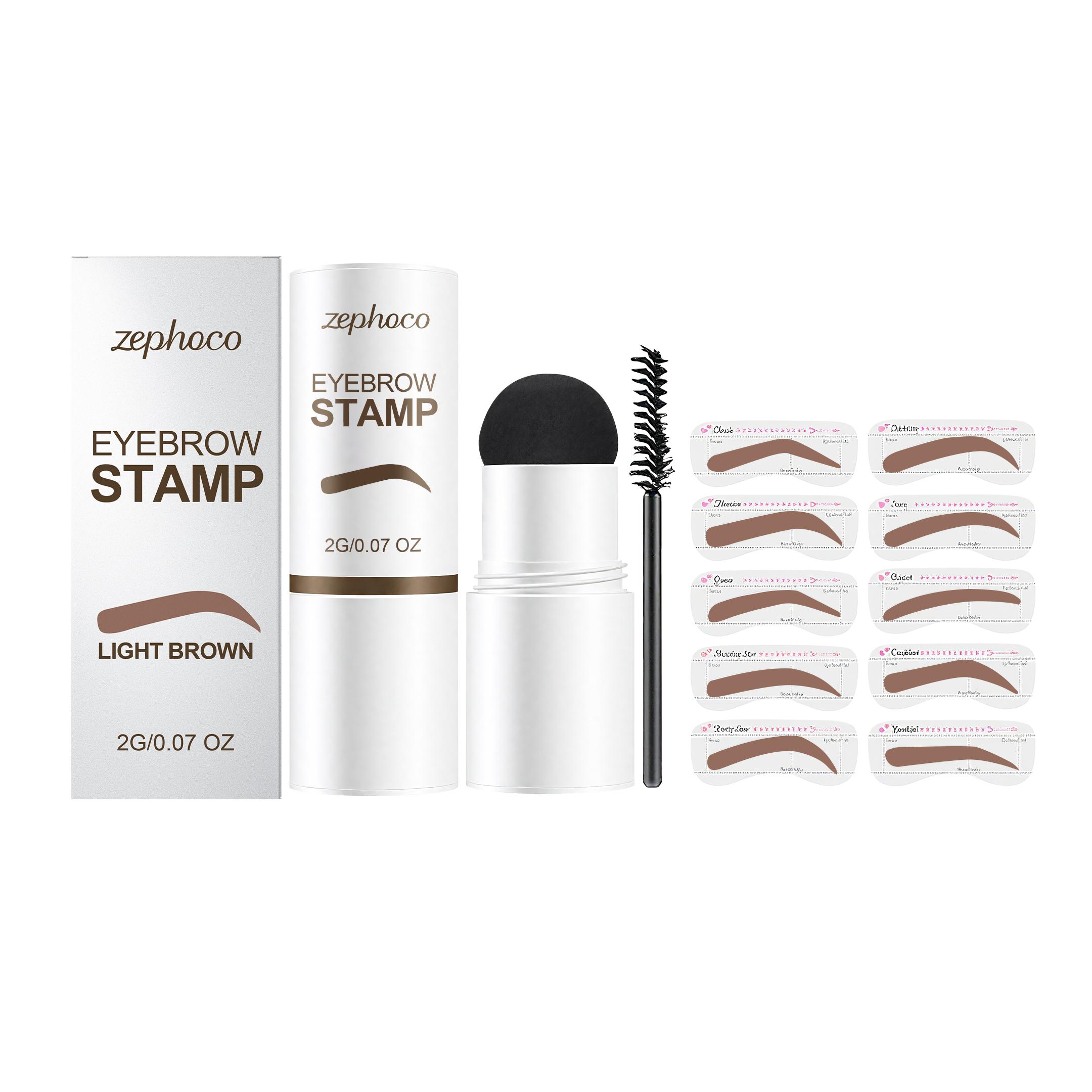 

Eyebrow Stamp Set Series Daily natural wild eyebrow shaping, convenient for filling in eyebrows when going out Light Brown 2g