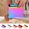Stainless Steel Pastry Dough Cutter Manual Operation Ergonomic Handle Pizza Scraper Comfortable Grip Multi-Purpose Pizza Slicer