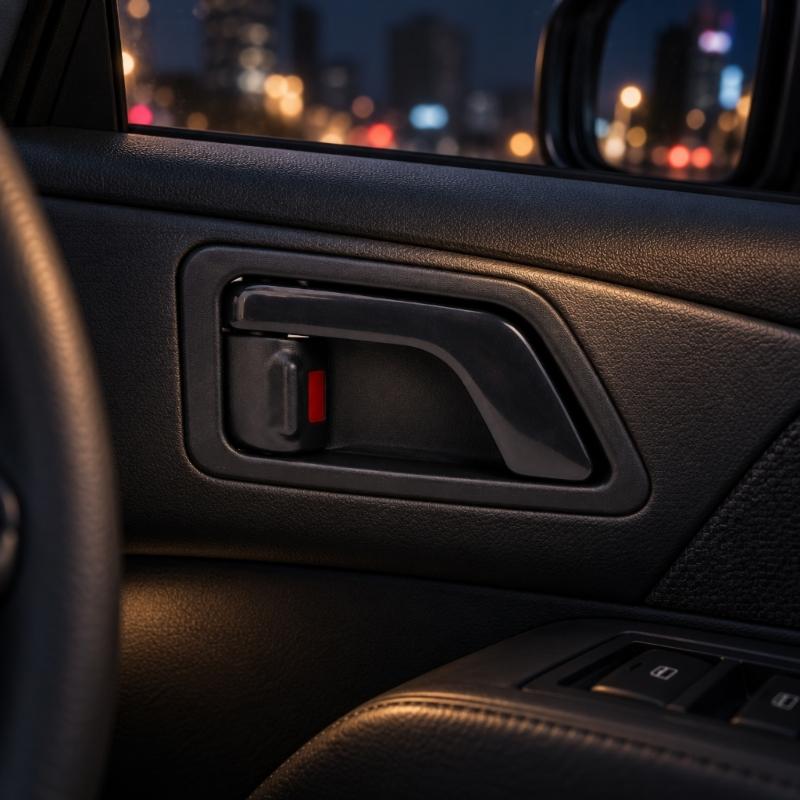 Mechanical Interior Door Handle Replacement Set with Red Lock Indicators, ABS Frames, and Integrated Pull Levers 82610-1C000 82620-1C000 82610-1C020