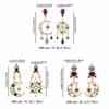 Medieval Style Dangle Earring Handmade Crystal Earrings Retro Sun&Moon Earrings  Birthday Gift