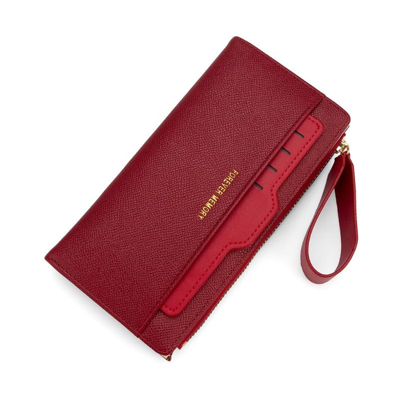 Stylish and Simple Women's Long Wallet with Draw Card, Two Fold Zipper, Change Bag, Card Bag, Wallet.