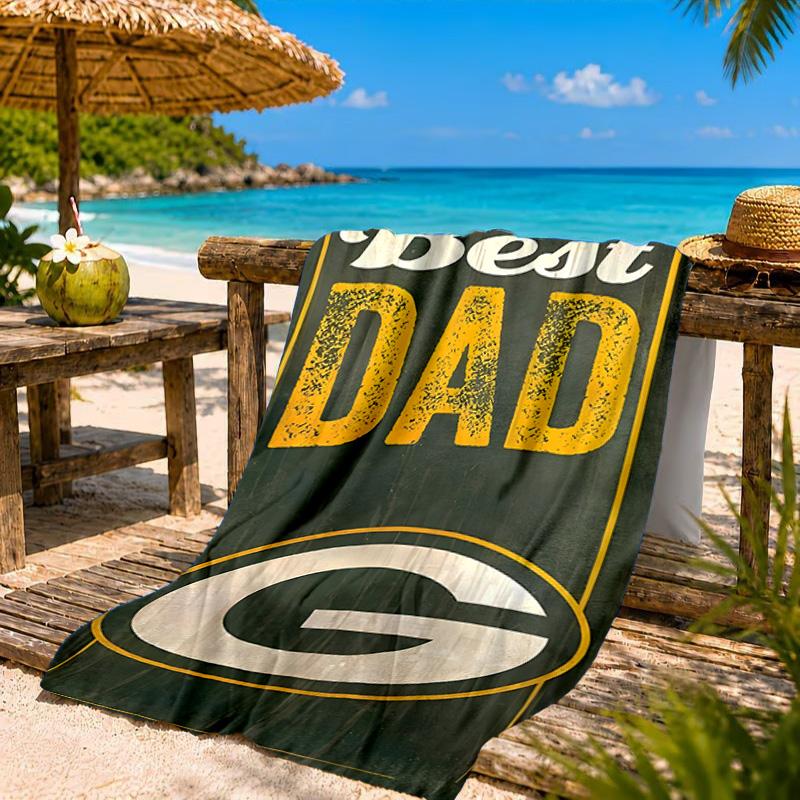 Green Bay Packers Fan Gear Beach Towel, Quick-drying, Easy to Care for, Suitable for Both Fitness and Beach Vacations,Sports Essential