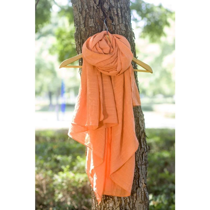Autumn and Winter Cotton Solid Scarfs For Ladies 150*190 Cotton Hijab Scarf