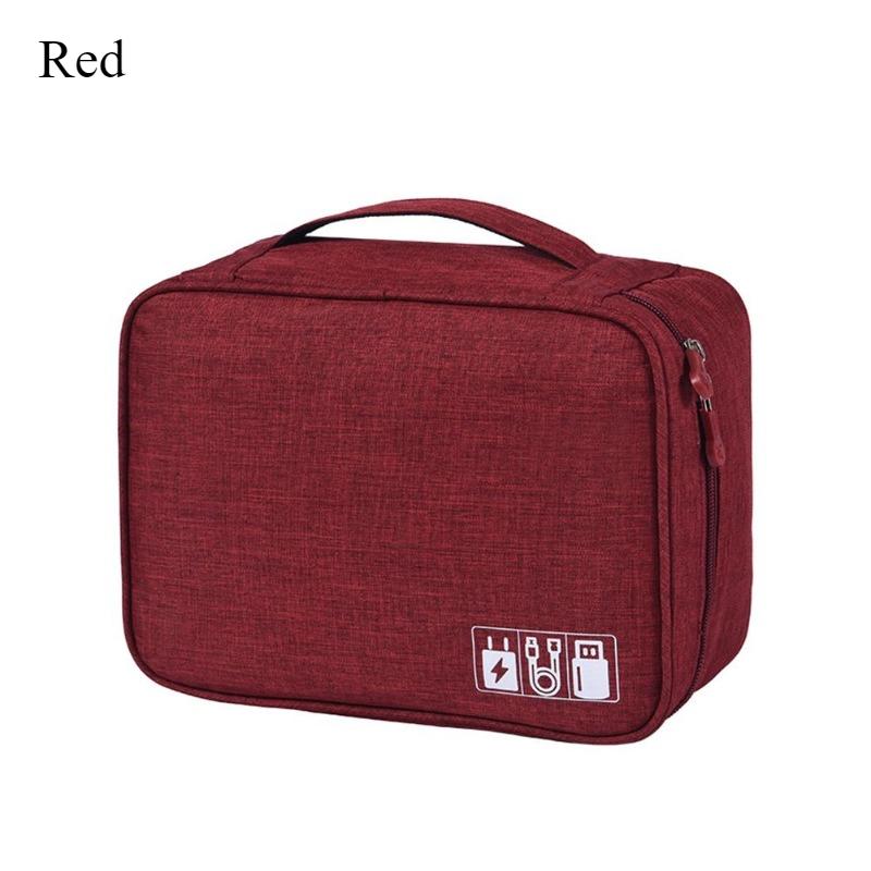 1PC Storage Bag Data Cable Travel Charging Treasure Headset Storage Box Cosmetics Division Storage Digital Bag