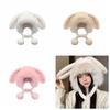 Beanie Hat Rabbit Ears Hat Skull Cap Winter Plush Hat Personality   Cycling