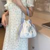 Flower Embroidery Drawstring Bucket Bag Ethnic Style Hanfu Crossbody Bag  Shopping