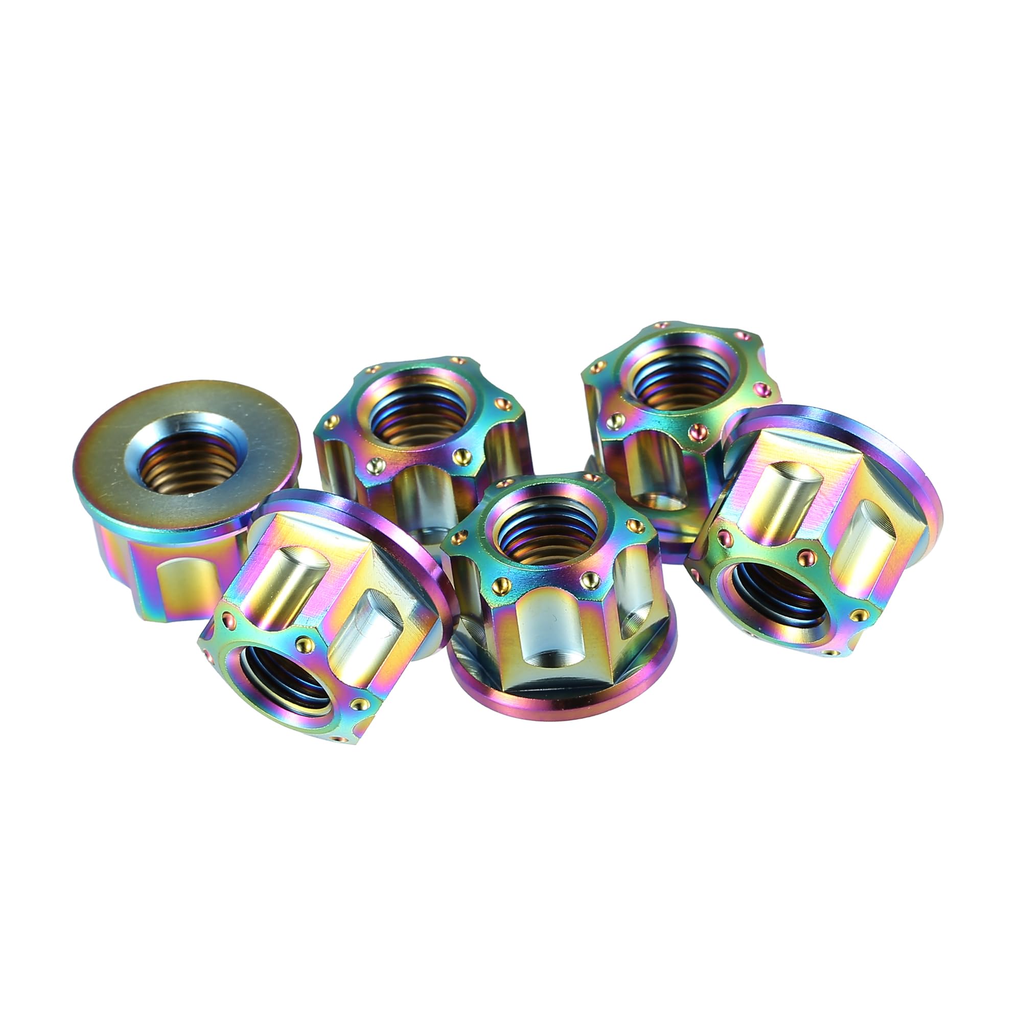 

ABSOPRO Rear Wheel Axle Sprocket Flange Bolts and Nuts for and M10 Pitch Titanium Bright Colors of Bicycles, Motorcycles, Motorbikes, 1.25mm, Alloy,