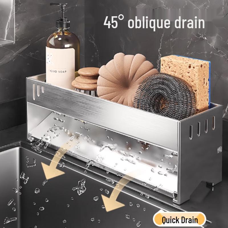 Stainless Steel Kitchen Faucet Storage Rack