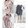 [Air Buy] tie dye pattern hoodie ladies Relaxing oversize pullover hooded Lazy Rakuchin gray 5S-A13-GYXL