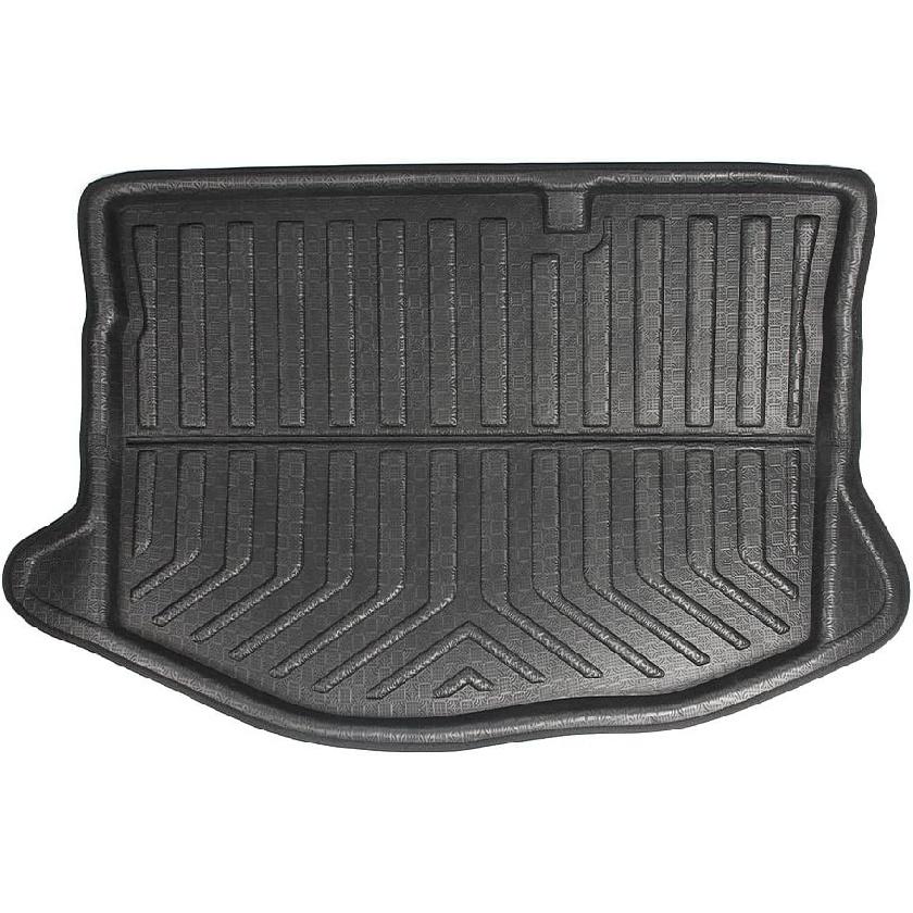 Mallofusa Kofferraumwanne Ladeboden Kofferraumbodenmatte Kompatibel für Ford Fiesta Schrägheck 2009 2010 2011 2012 2013 2014 2015 2016 2017 Schwarz